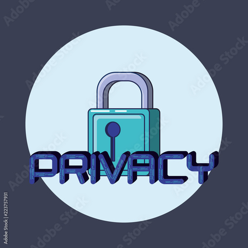 padlock data privacy icon