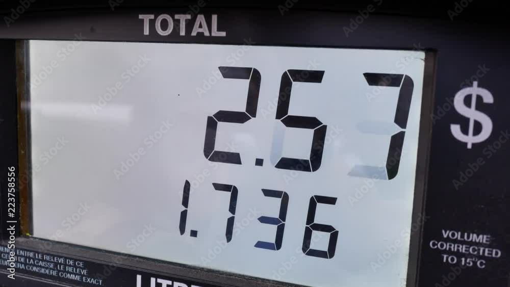 Big screen of rising gas prices on pump screen nwith 4k resolution Big screen of rising gas prices on pump screen nwith 4k resolution