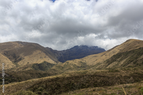 Views on the hike around vulcano lake cuicocha close to otavalo  ecuador