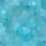 Geometric pattern, vector background with hexagons in blue  tones. Illustration pattern