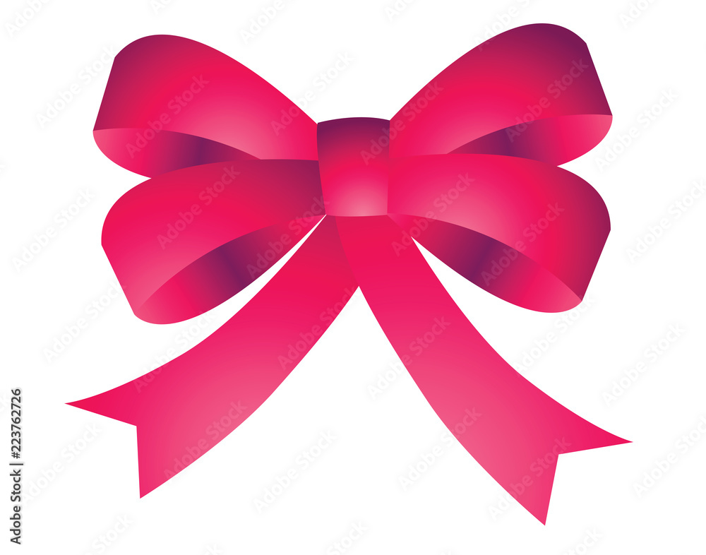 Red bow isolated on white background Red bow isolated on white background