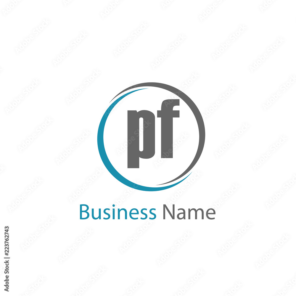 Initial Letter PF Logo Template Design Initial Letter PF Logo Template Design