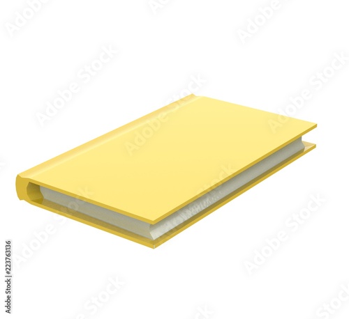 yellow book 3D rendering