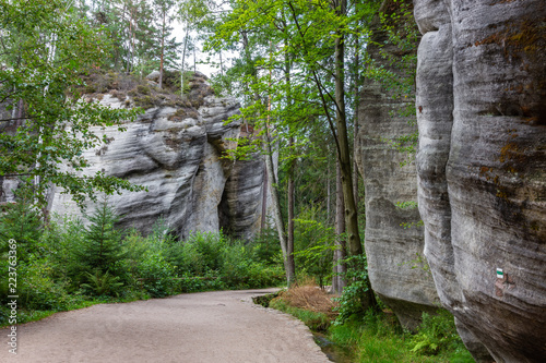 National Park of Adrspach-Teplice rocks. Rock Town. Czech Republic