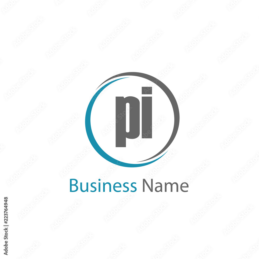 Initial Letter PI Logo Template Design