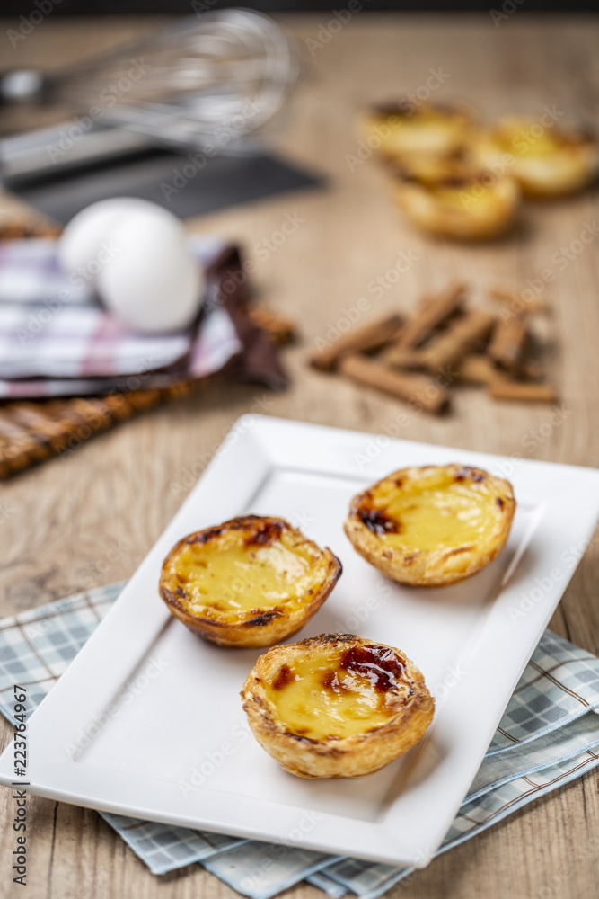 Typical Portuguese custard pies - 