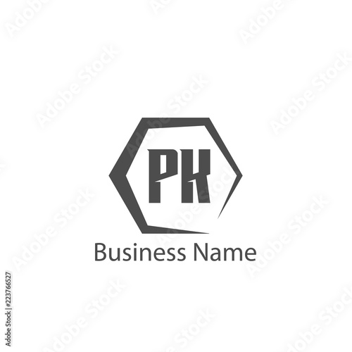 Initial Letter PK Logo Template Design