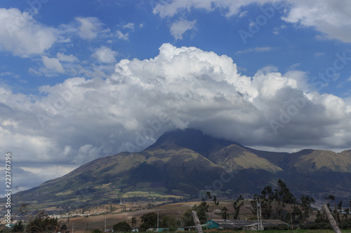 View from ruca pichincha over quito, ecuador