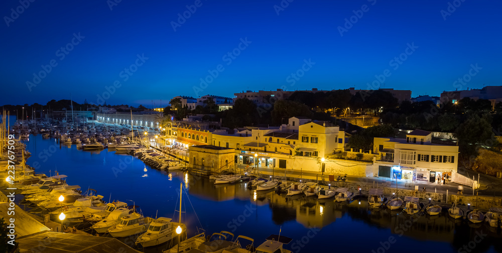 Ciutadella Harbour in Menorca, Spain