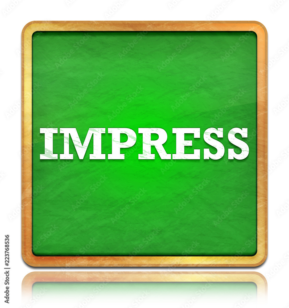 Impress green chalkboard square button Impress green chalkboard square button