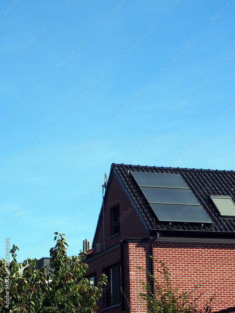 Solarthermie-Anlage auf EInfamilienhaus