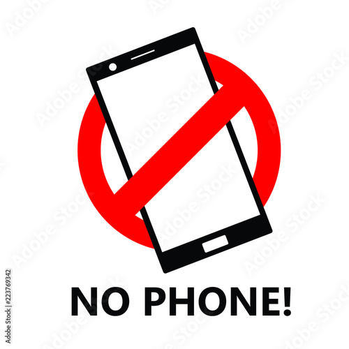 No phone usage or don't use cellular phone sign icon 