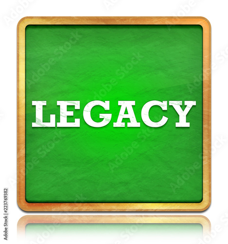 Legacy green chalkboard square button