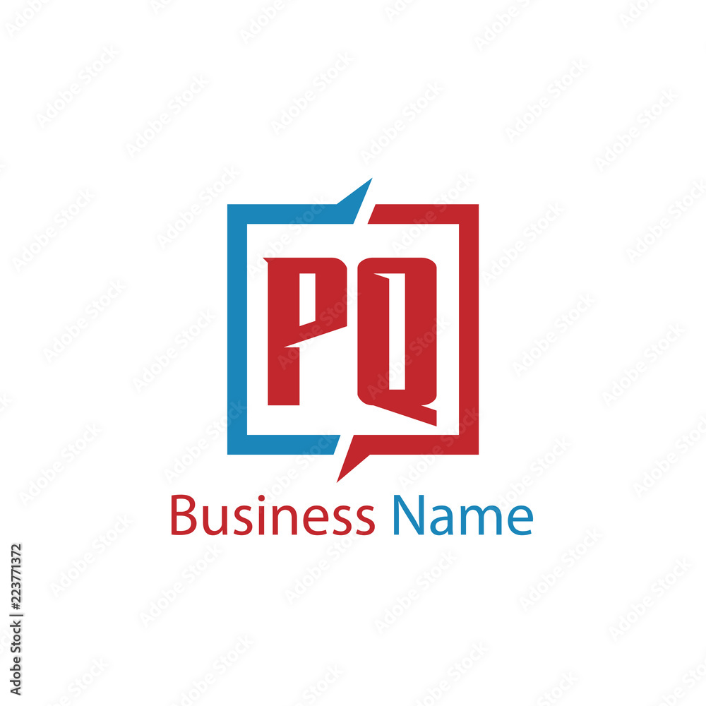 Obraz premium Initial Letter PQ Logo Template Design