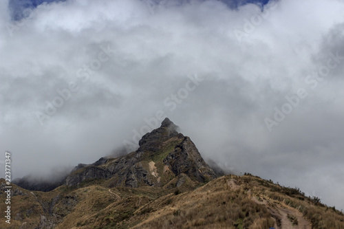 View from ruca pichincha over quito  ecuador