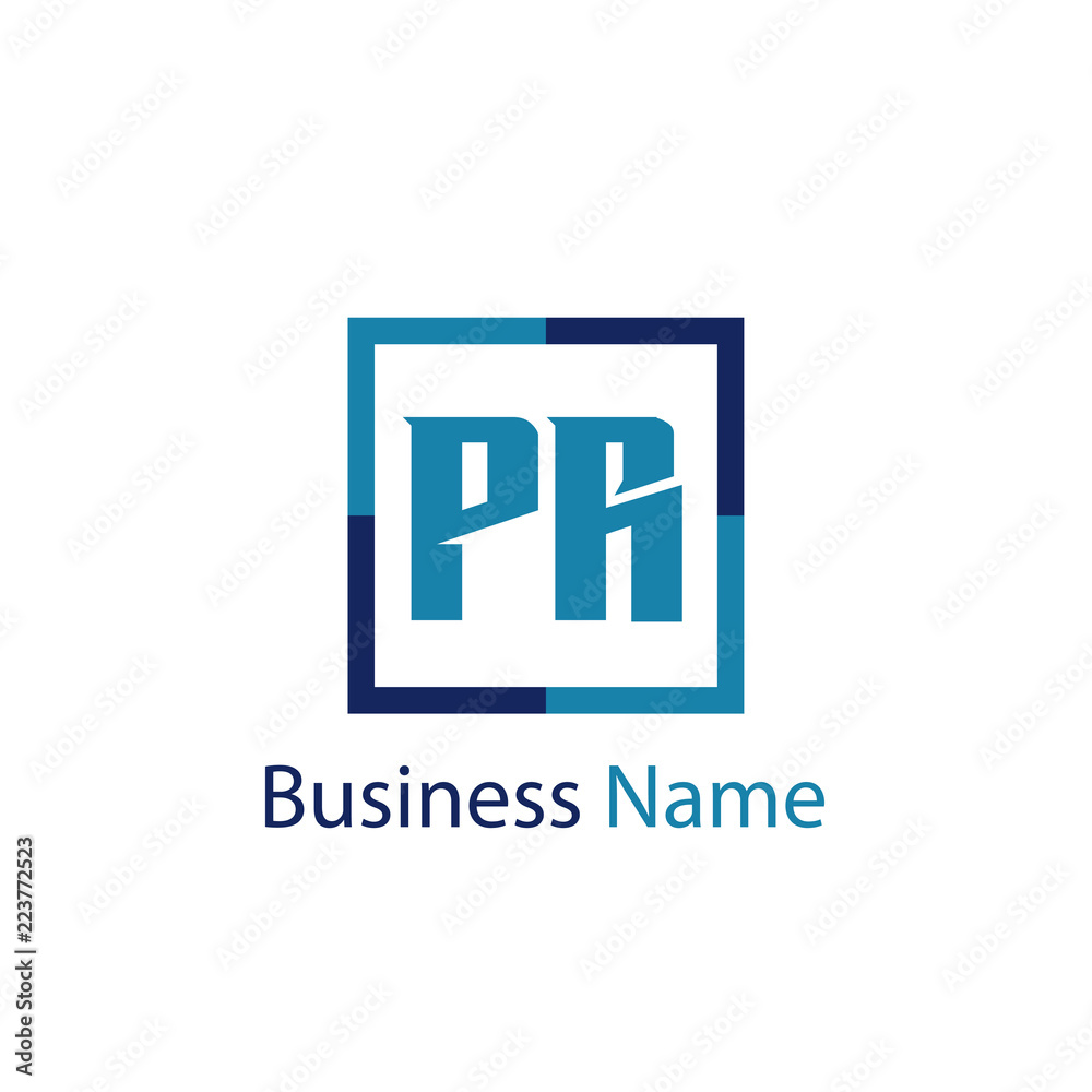 Initial Letter PR Logo Template Design