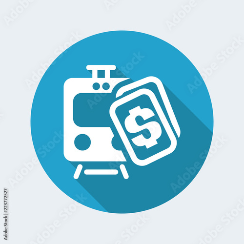 Vector illustration of train cost concept