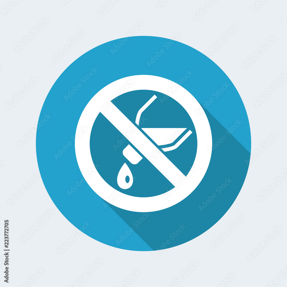 Vector illustration of single isolated forbidden pour icon Vector illustration of single isolated forbidden pour icon
