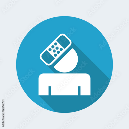 Vector illustration of single isolated injury icon