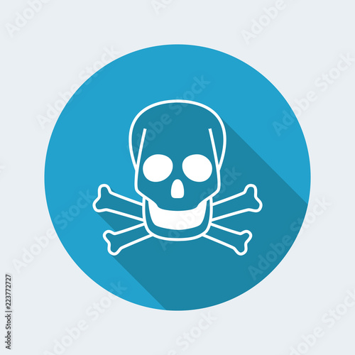 Vector illustration of single isolated risk of death icon