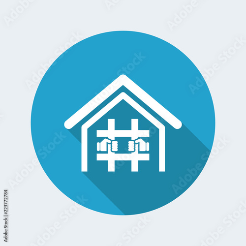 Vector illustration of single isolated prison icon