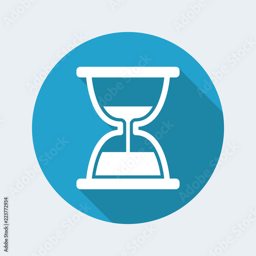 Vector illustration of single isolated clepsydra icon