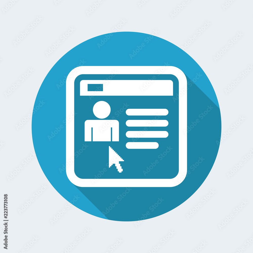 Vector illustration of single isolated personal card icon Vector illustration of single isolated personal card icon