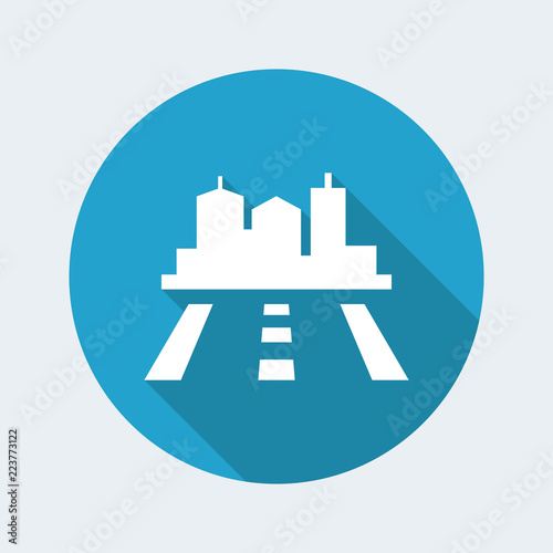 Vector illustration of single isolated navigate icon
