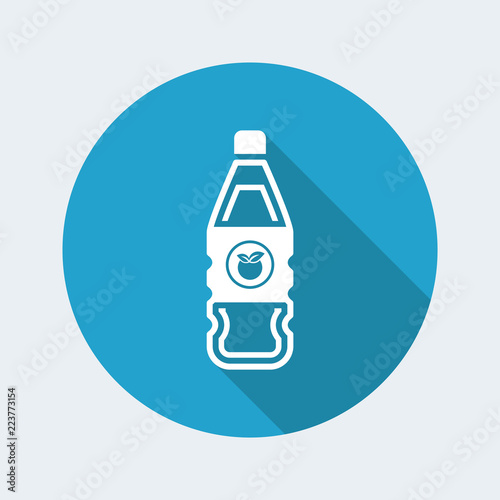 Vector illustration of single isolated fruit juice bottle icon