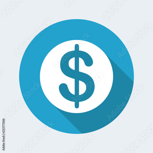Vector illustration of single isolated dollars icon