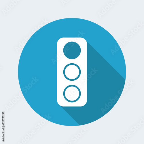 Vector illustration of single isolated traffic light icon