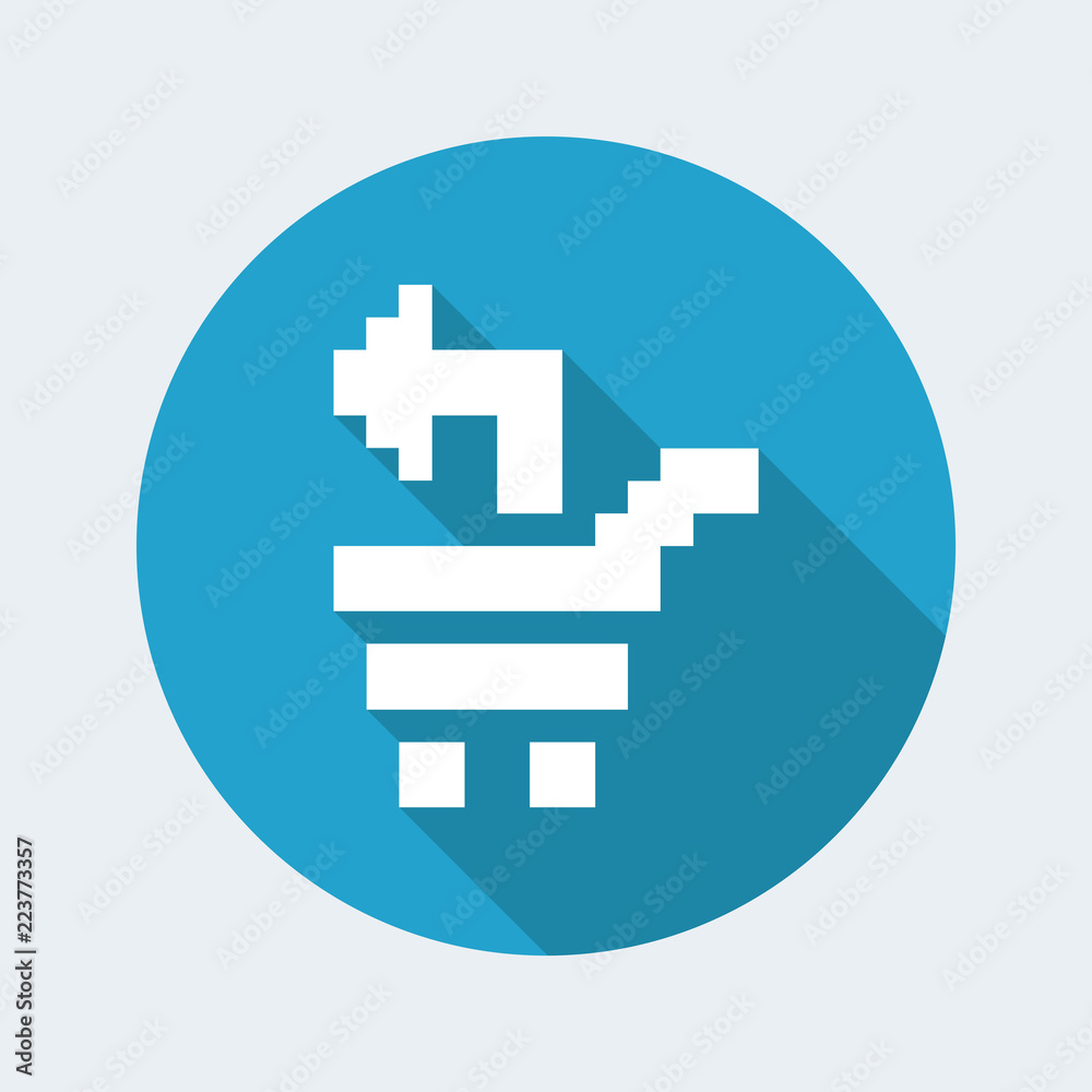 Vector illustration of single isolated pixel pc icon Vector illustration of single isolated pixel pc icon