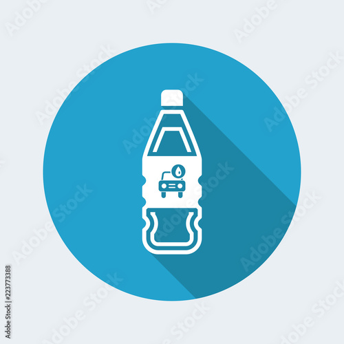 Vector illustration of single isolated car wash liquid bottle icon