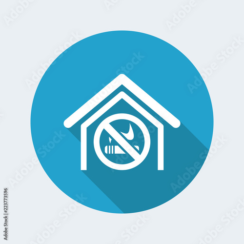 Vector illustration of single isolated no smoke area icon
