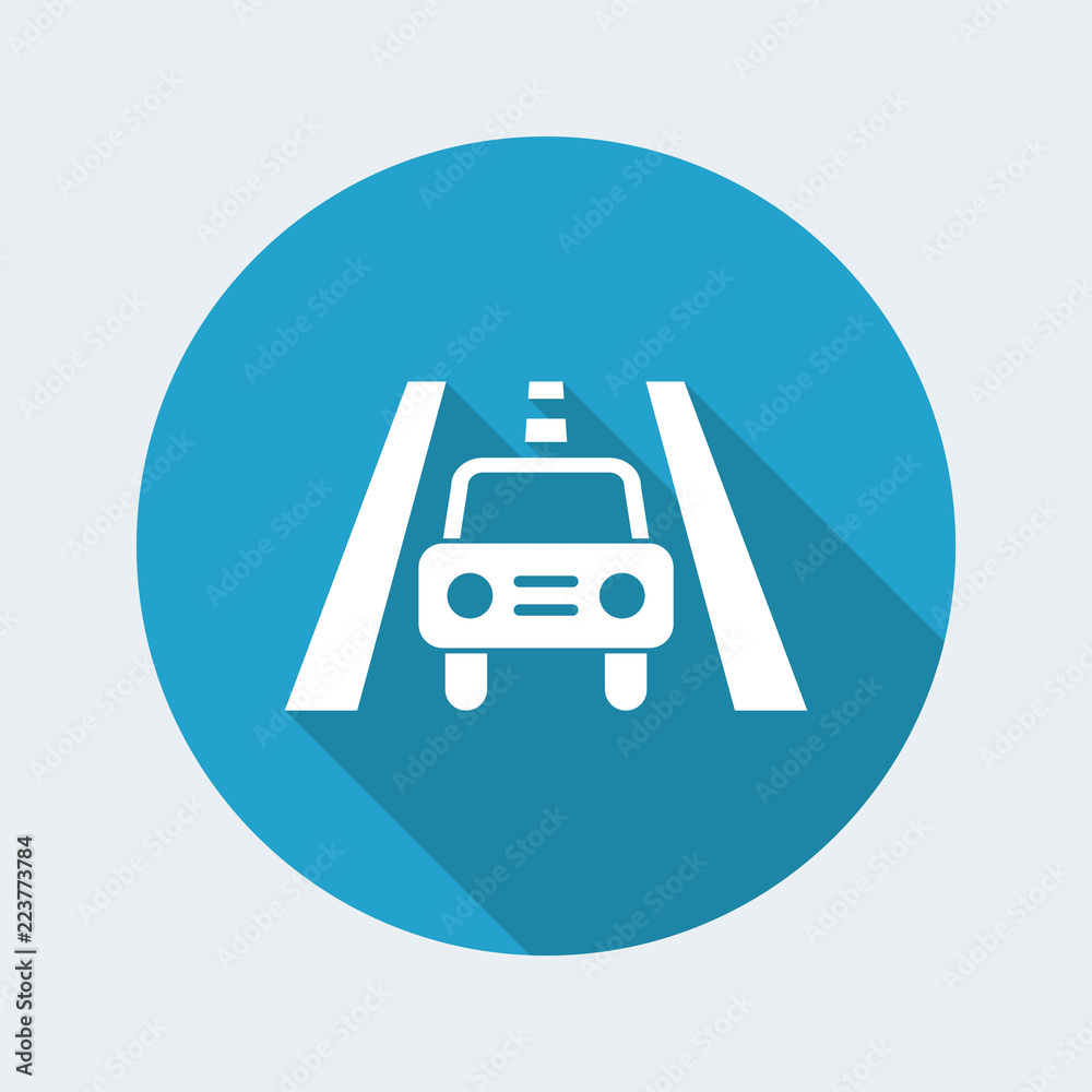 Vector illustration of single isolated road car icon Vector illustration of single isolated road car icon