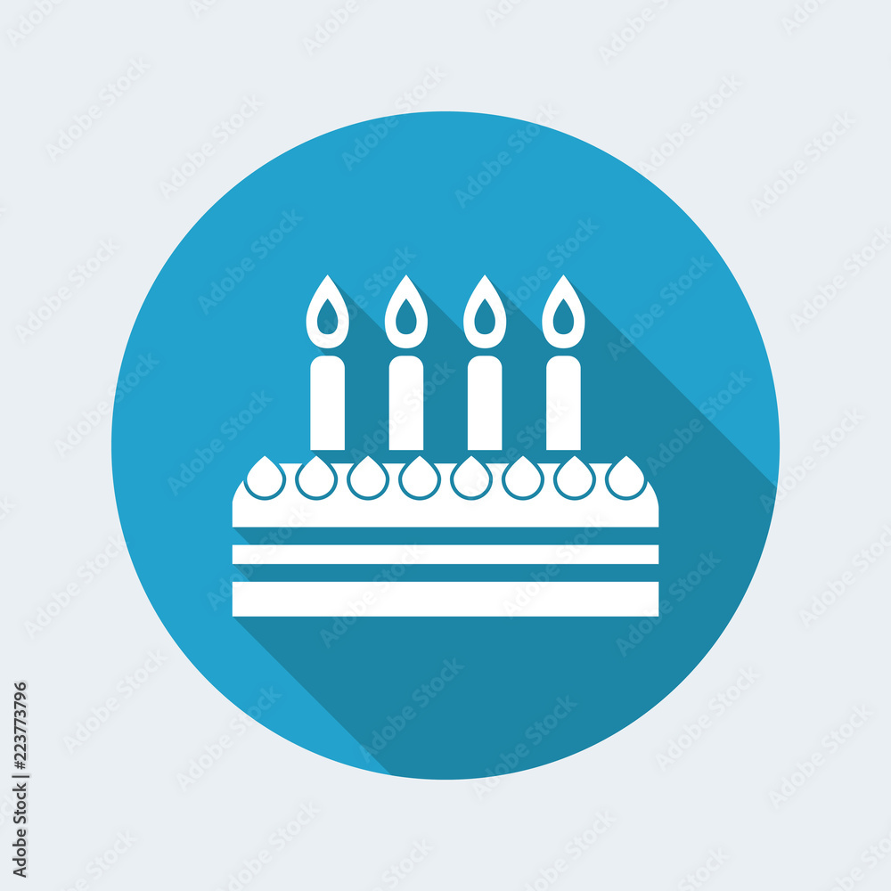 Vector illustration of birthday cake icon Vector illustration of birthday cake icon