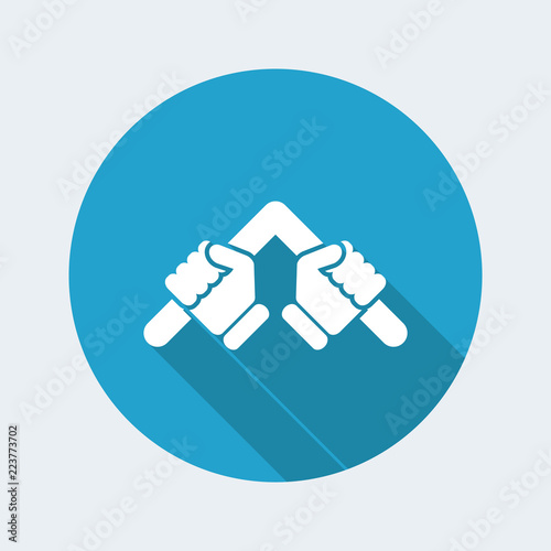 Vector illustration of single isolated fold icon