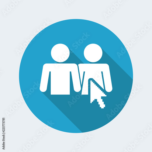 Vector illustration of single isolated social web icon