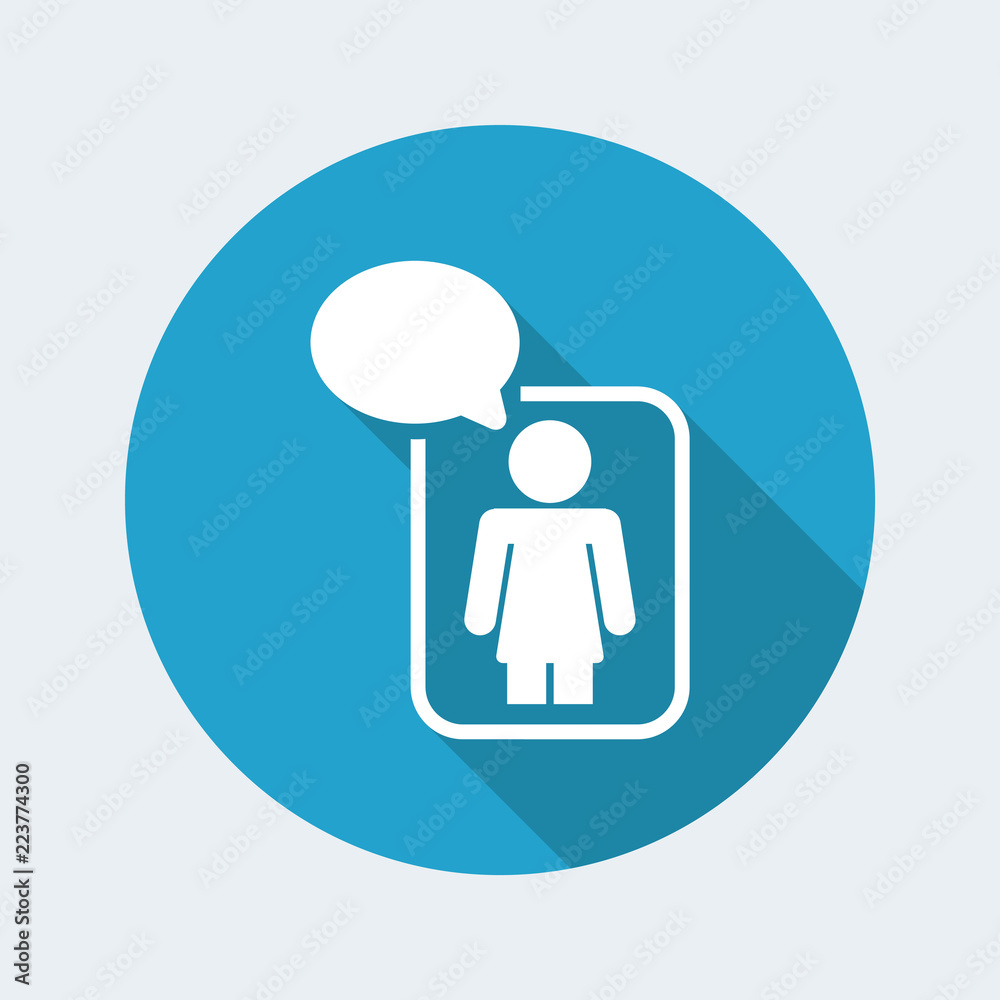 Vector illustration of single isolated chat icon Vector illustration of single isolated chat icon