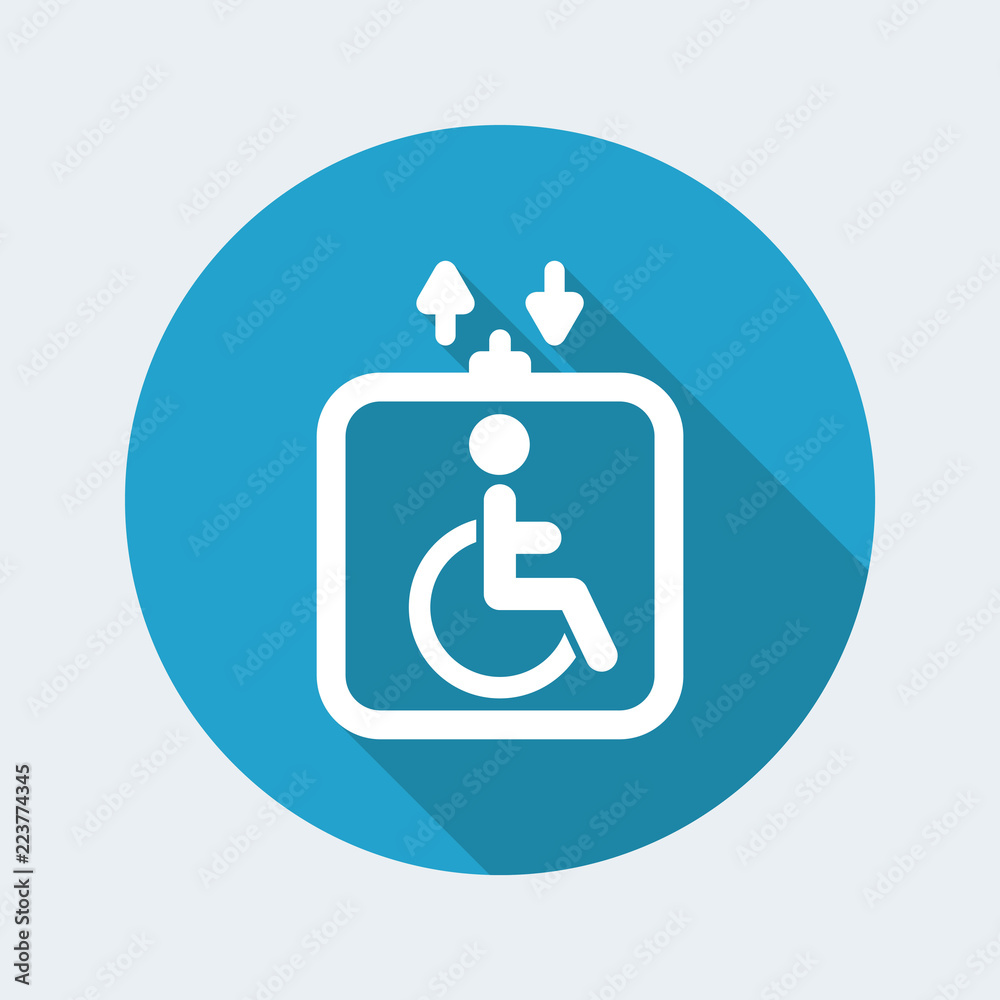 Vector illustration of single isolated elevator icon