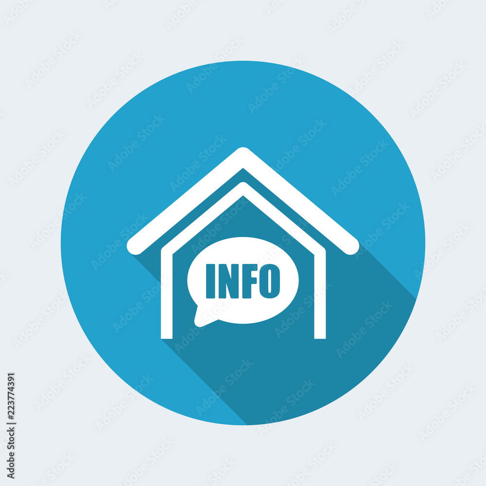 Vector illustration of single isolated box info icon