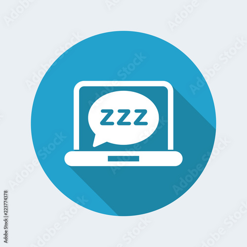 Obraz na plátne Vector illustration of single isolated standby computer icon