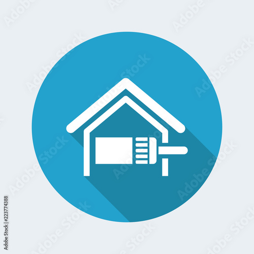 Vector illustration of single isolated home paint icon