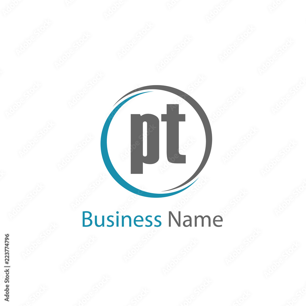 Initial Letter PT Logo Template Design