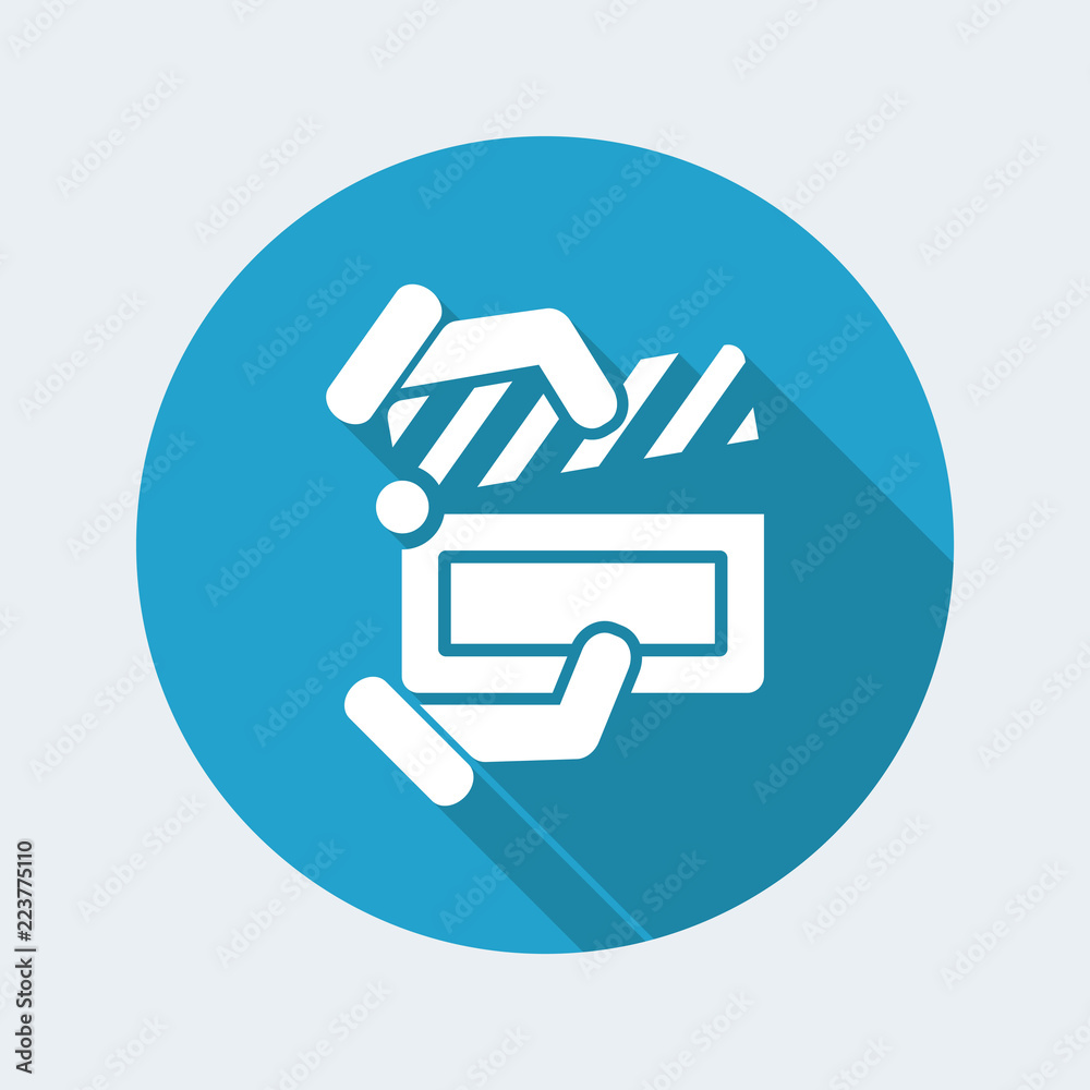 Clapboard concept icon Clapboard concept icon