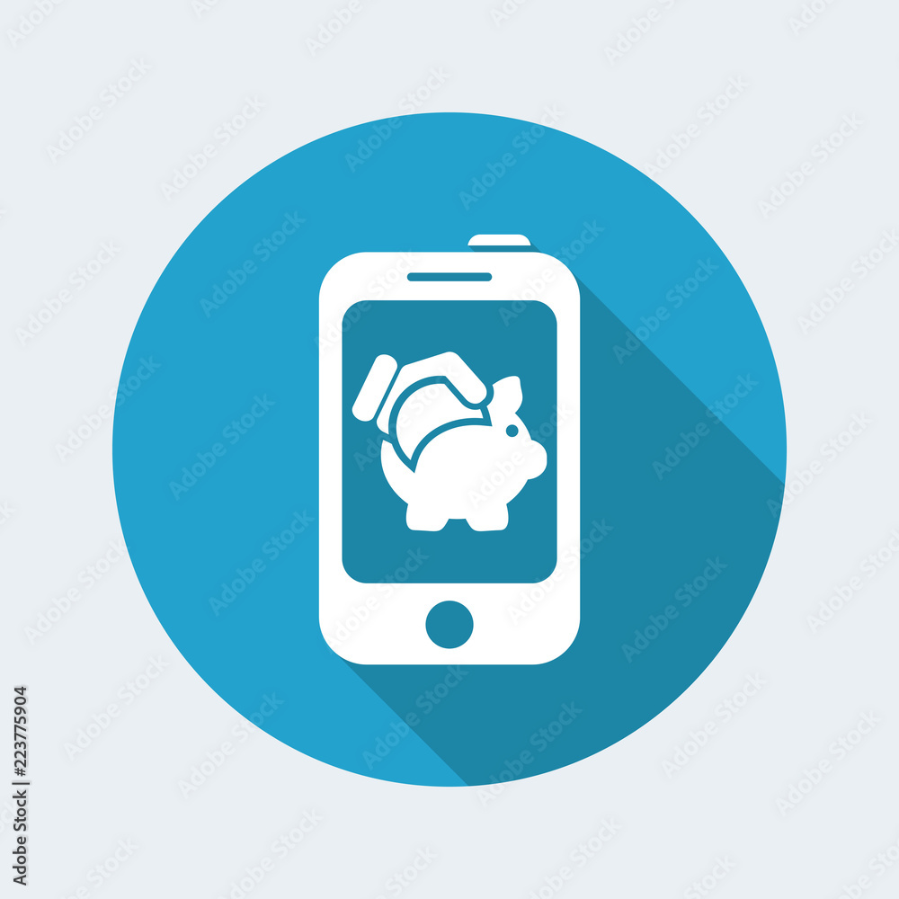 Money icon on touch device Money icon on touch device