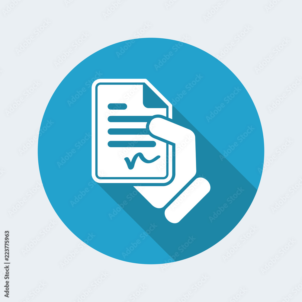Document signed icon Document signed icon