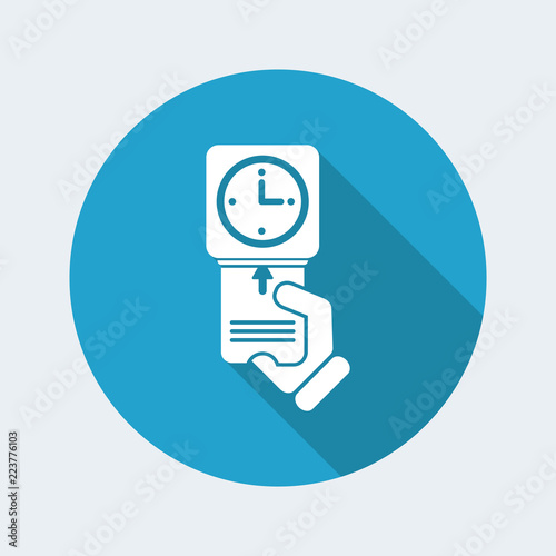 Clocking-in card icon photo