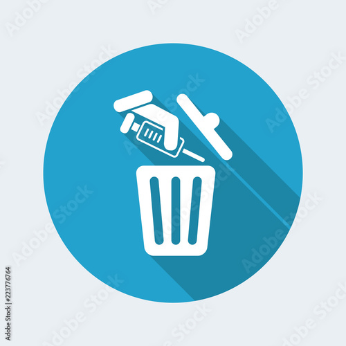 Trashing syringe