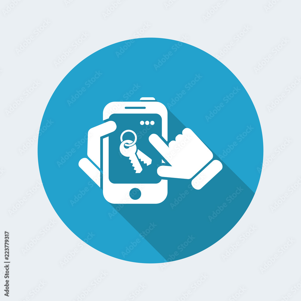 Smartphone icon. Key access. Smartphone icon. Key access.